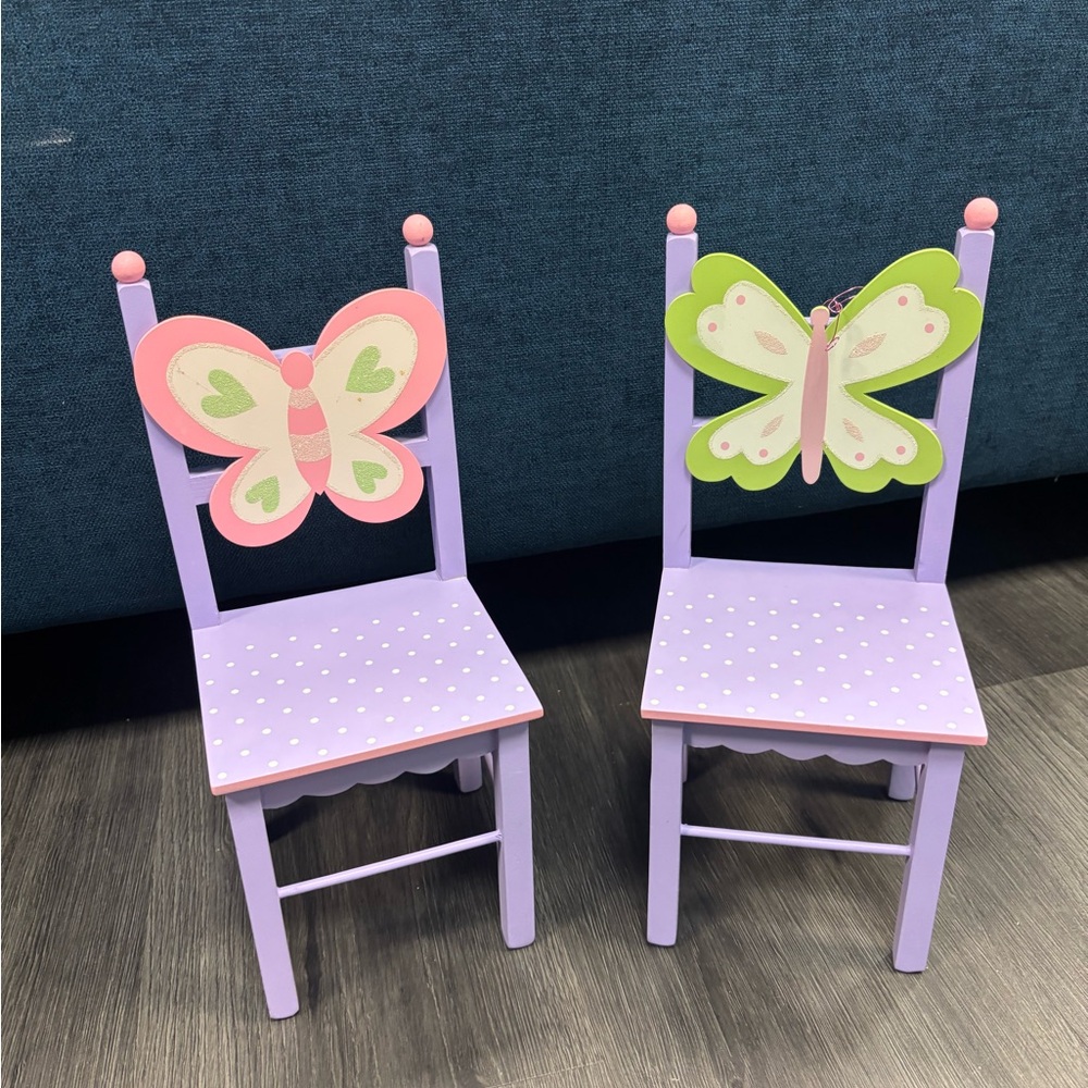 Butterfly Themed Dolls Chair Set